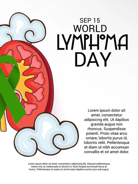 Всемирный день лимфомы . — стоковый вектор