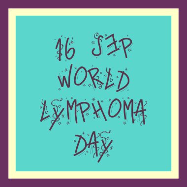 Dünya Lenfoma günü.