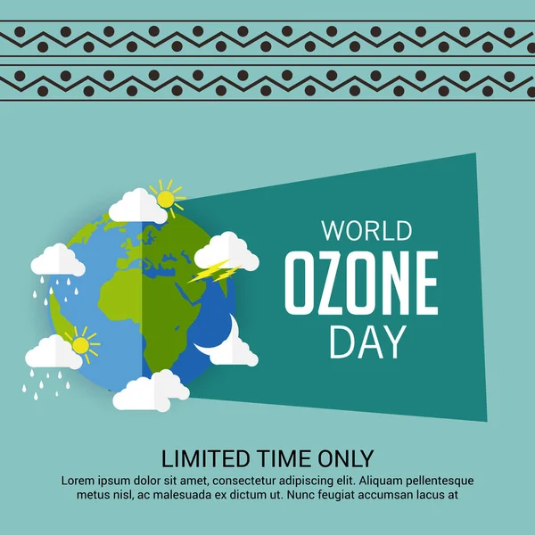 Světový den ozonu. — Stockový vektor