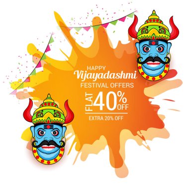 Mutlu Dussehra kutlama.