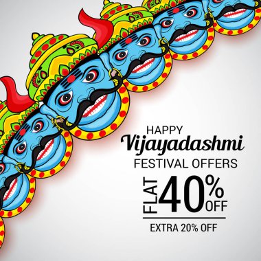 Mutlu Dussehra kutlama.