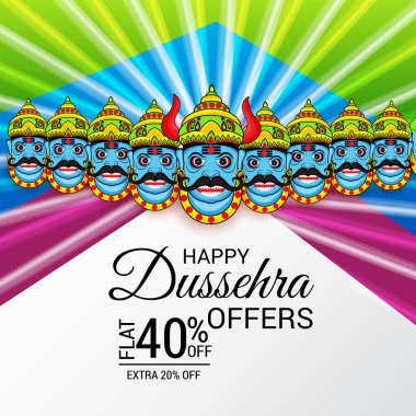 Mutlu Dussehra kutlama.