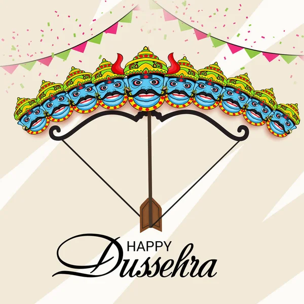 Happy Dussehra Celebration. — Stock Vector