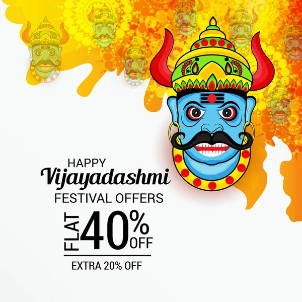 Glad Dussehra firande. — Stock vektor