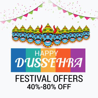 Mutlu Dussehra kutlama.