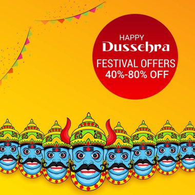 Mutlu Dussehra kutlama.