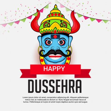 Mutlu Dussehra kutlama.
