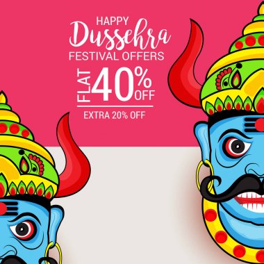 Mutlu Dussehra kutlama.