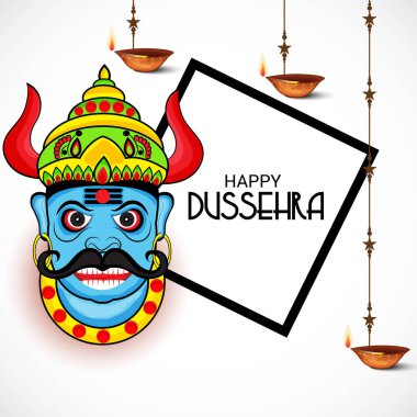 Mutlu Dussehra kutlama.