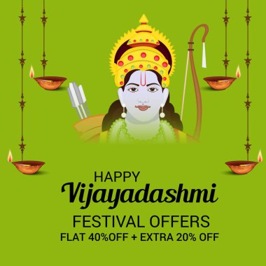 Mutlu Dussehra kutlama.