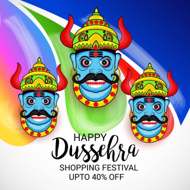 Mutlu Dussehra kutlama.