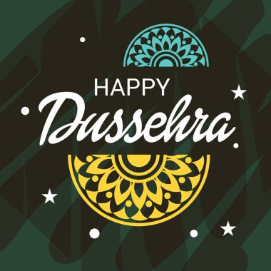 Mutlu Dussehra kutlama.
