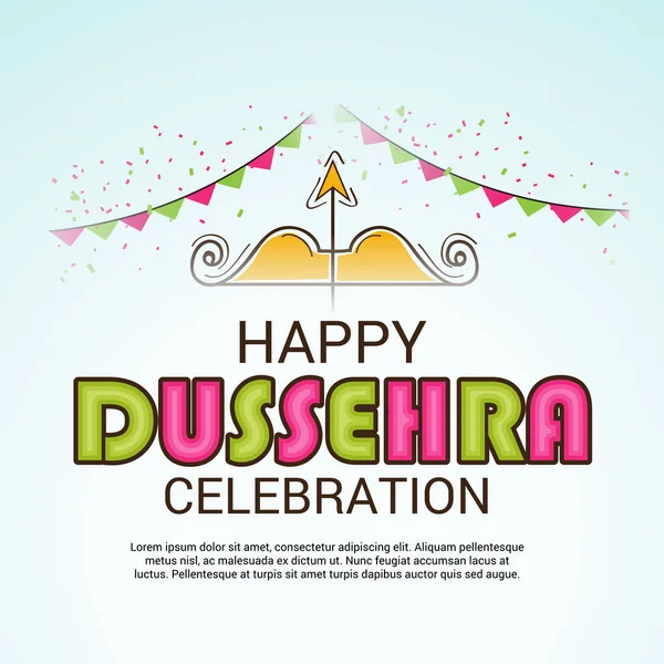 Glad Dussehra firande. — Stock vektor