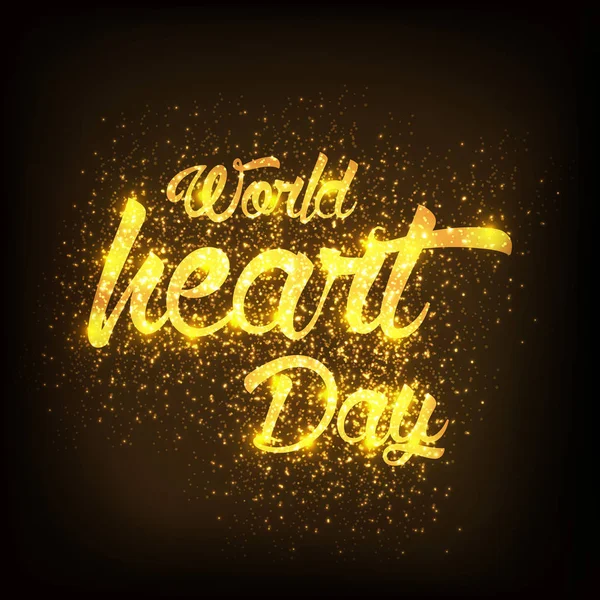 Giornata mondiale del cuore. — Vettoriale Stock