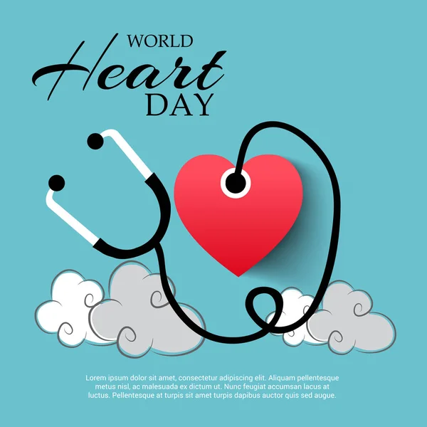Dia Mundial do Coração. —  Vetores de Stock