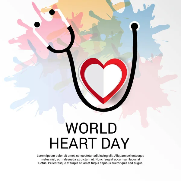 Всесвітній день серця . — стоковий вектор