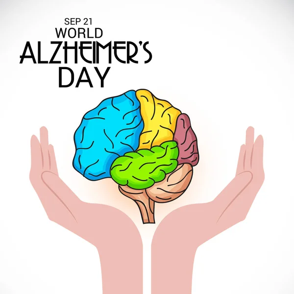 Giornata mondiale dell'Alzheimer . — Vettoriale Stock