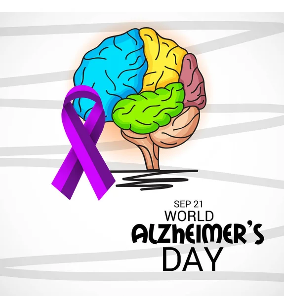 Wereld Alzheimer dag. — Stockvector
