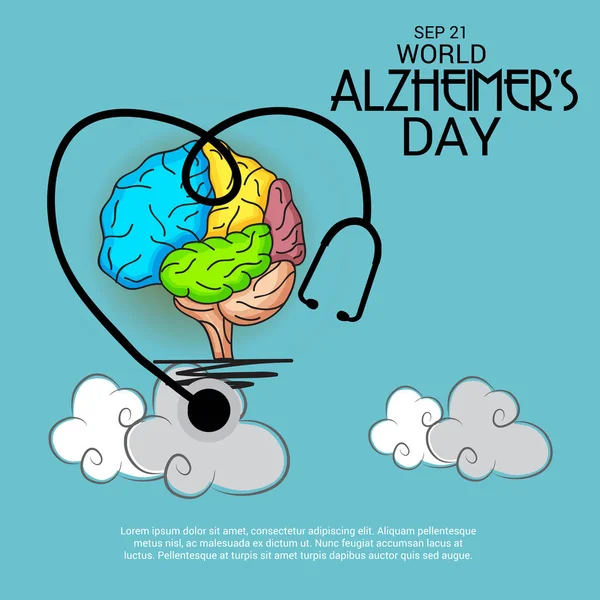Wereld Alzheimer dag. — Stockvector
