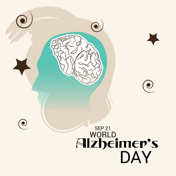 Wereld Alzheimer dag. — Stockvector