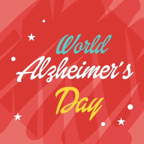 Dia Mundial da Alzheimer . — Vetor de Stock