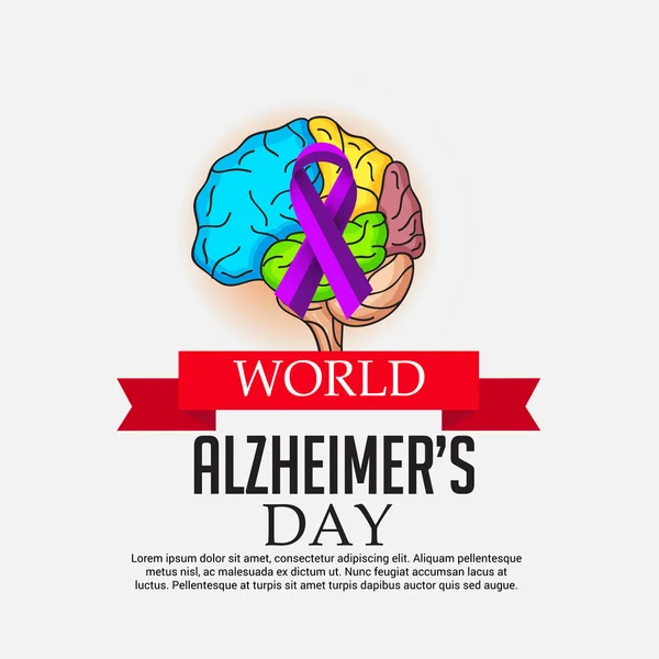 Světový den Alzheimerovy. — Stockový vektor