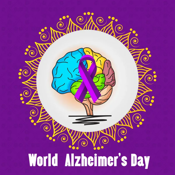 Wereld Alzheimer dag. — Stockvector