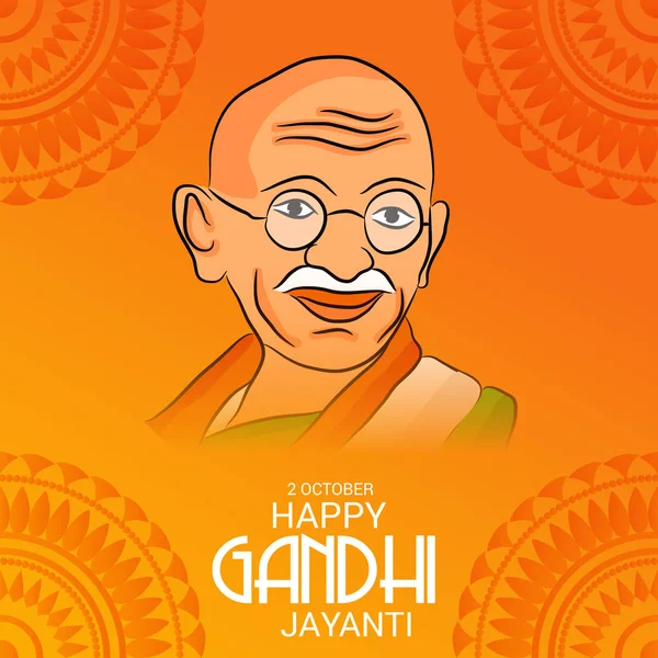 Feliz Gandhi Jayanti . — Archivo Imágenes Vectoriales