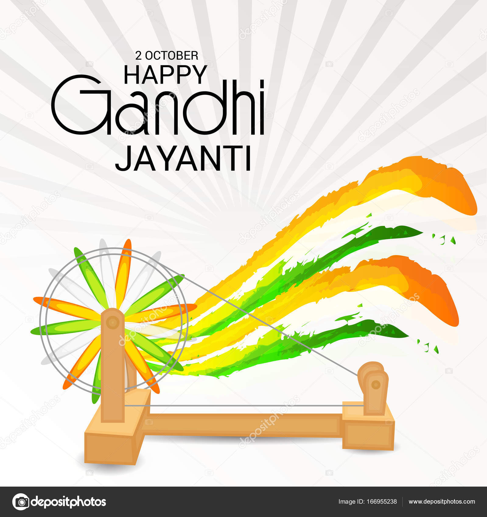 Happy Gandhi Jayanti. Stock Vector by ©SSDN #166955238