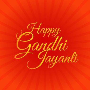 Mutlu Gandhi Jayanti.