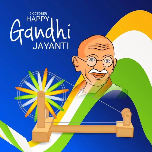 Feliz Gandhi Jayanti . — Vector de stock