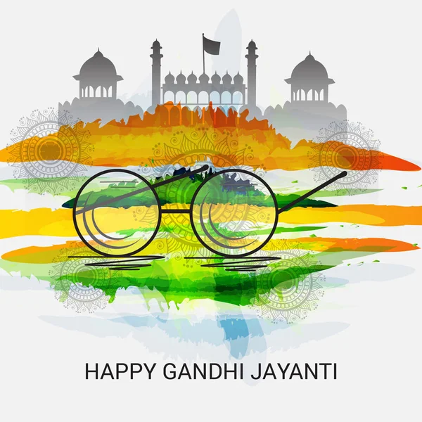 Mutlu Gandhi Jayanti. — Stok Vektör