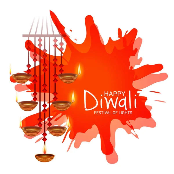 Gelukkige Diwali viering. — Stockvector