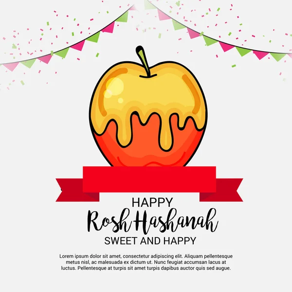 Rosh Hashanah ano novo judaico . —  Vetores de Stock