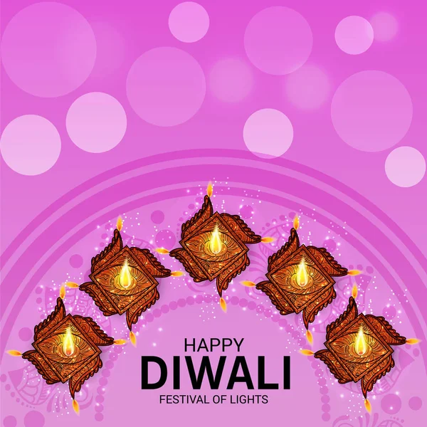 Gelukkige Diwali viering. — Stockvector