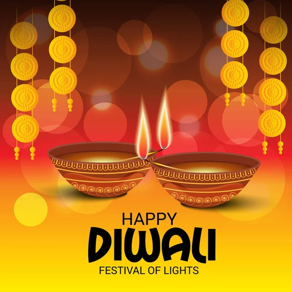 Felice celebrazione del Diwali. — Vettoriale Stock