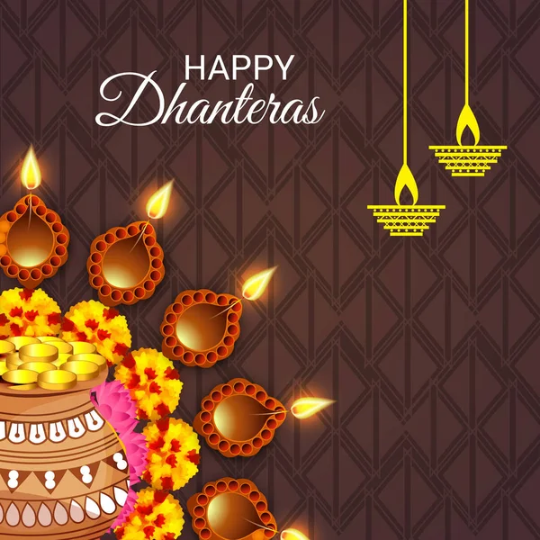 Buon Dhanteras Festival . — Vettoriale Stock