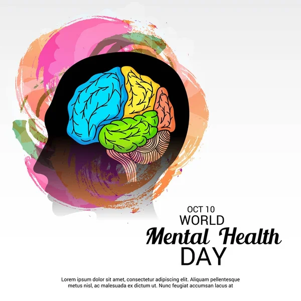 Día mundial de la salud mental — Archivo Imágenes Vectoriales