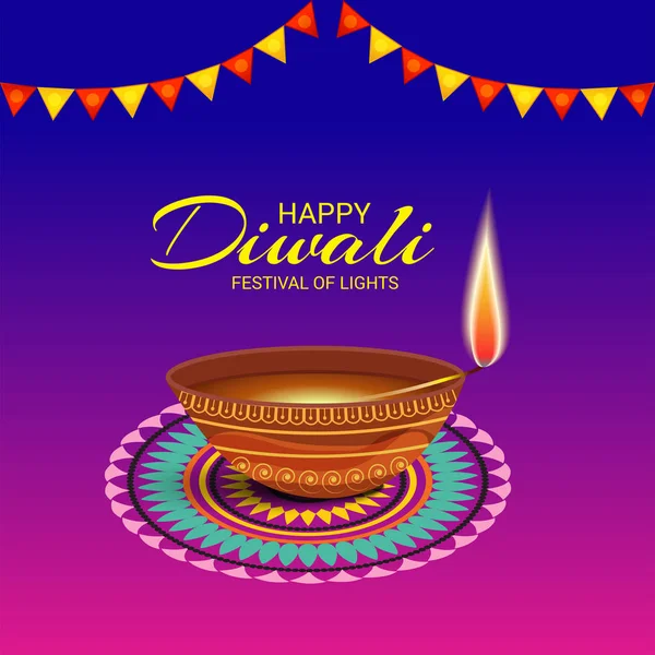 Felice celebrazione del Diwali. — Vettoriale Stock