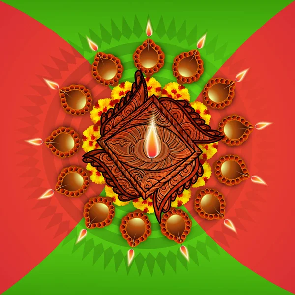 Happy Diwali Celebration. — Stock Vector