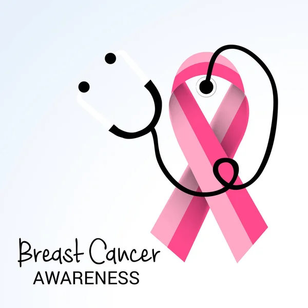 Ημέρα κατά του καρκίνου του μαστού. — Διανυσματικό Αρχείο