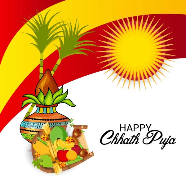Mutlu Chhath Puja. — Stok Vektör
