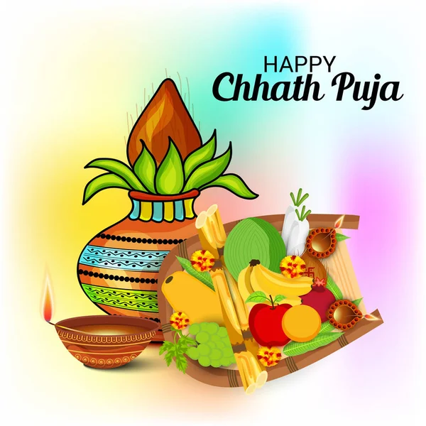 Happy Chhath Puja. — Διανυσματικό Αρχείο