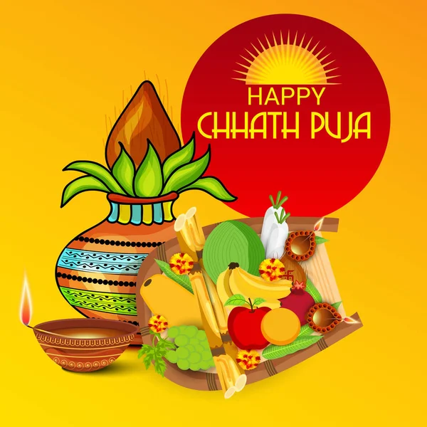 Happy Chhath Puja. — Διανυσματικό Αρχείο