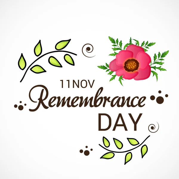 Remmebrance Day 11 Nov. — Stock Vector