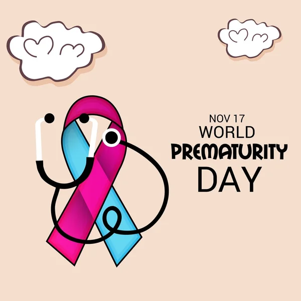 Werelddag van de prematuriteit. — Stockvector