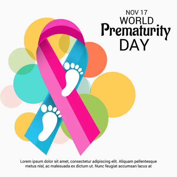 Werelddag van de prematuriteit. — Stockvector