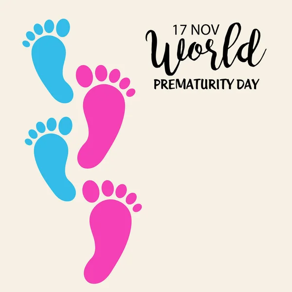 Werelddag van de prematuriteit. — Stockvector