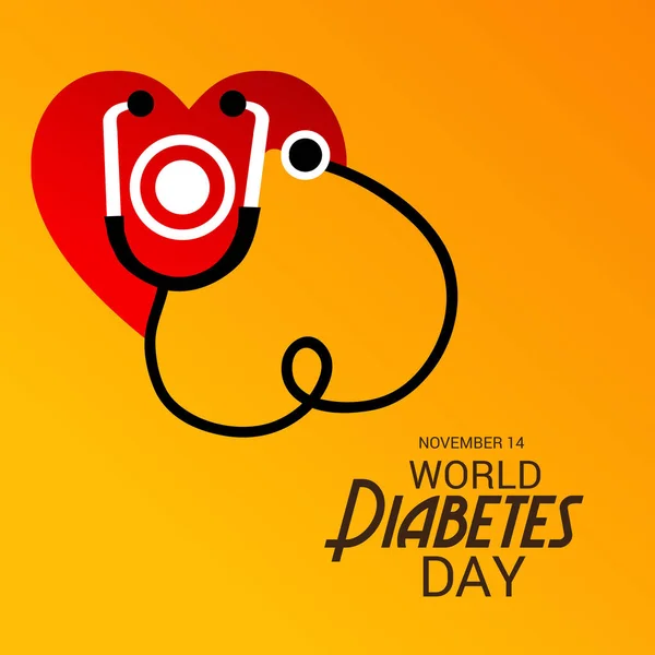 Giornata mondiale del diabete . — Vettoriale Stock