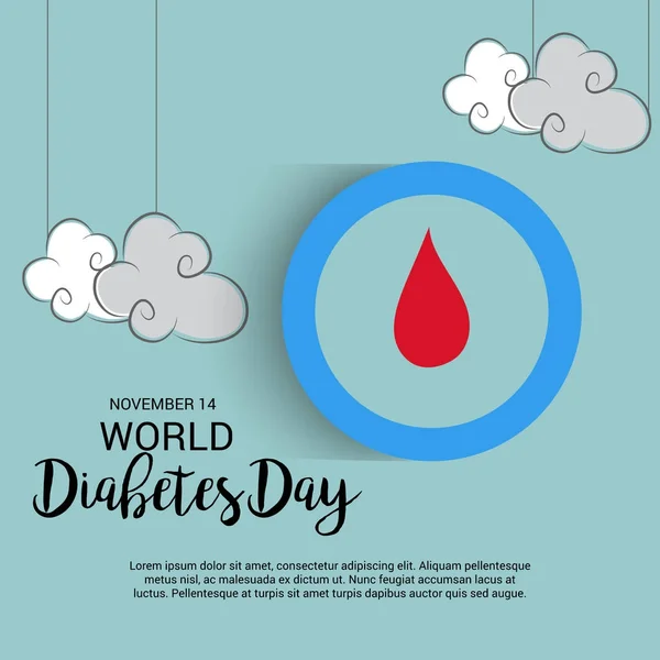 Wereld diabetes dag. — Stockvector
